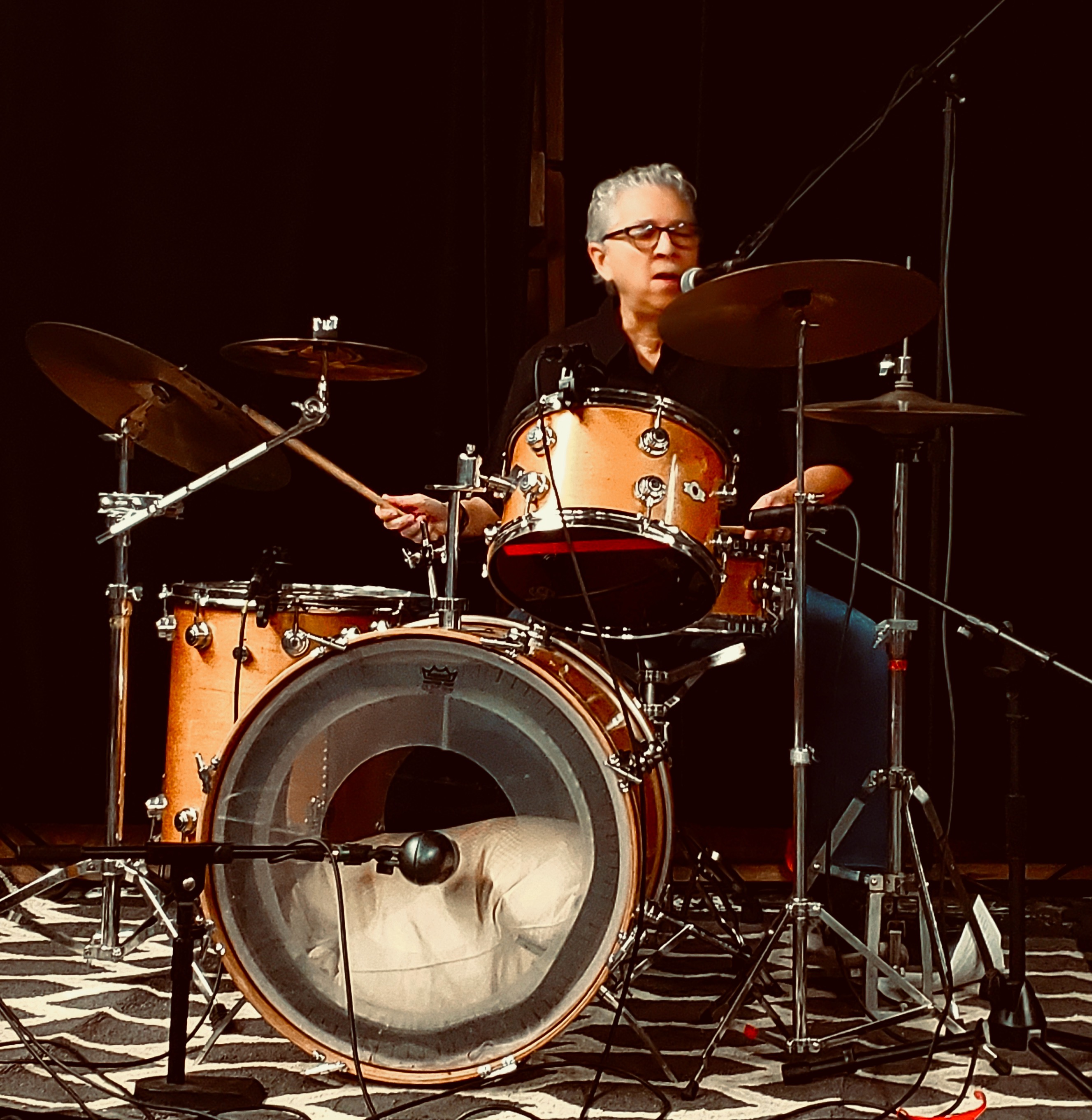 Jake performing on drums